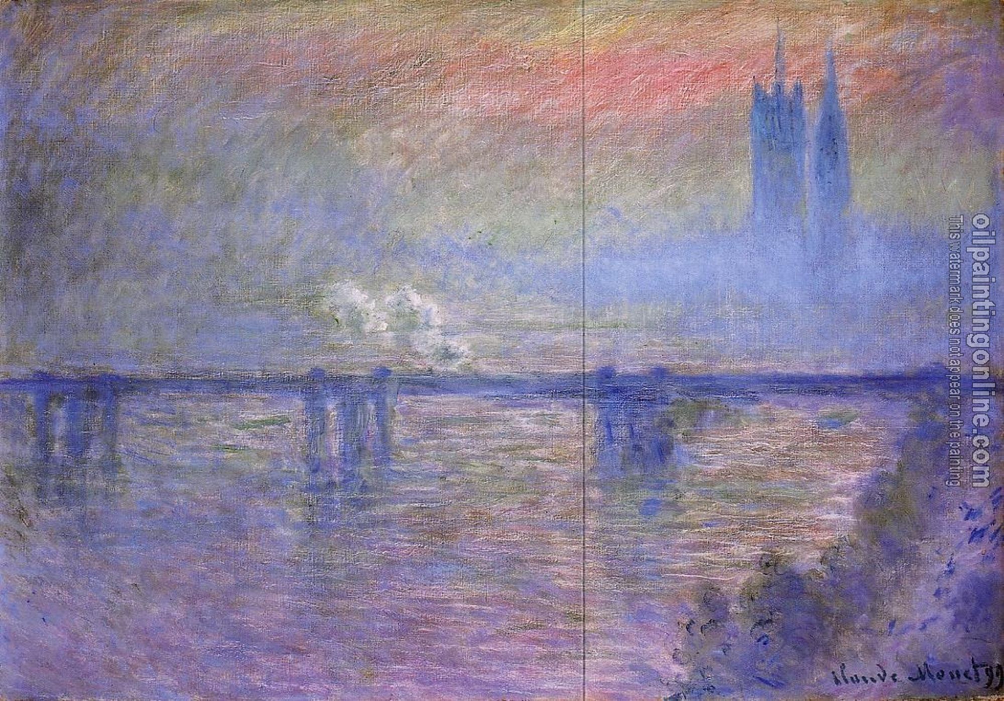 Monet, Claude Oscar - Charing Cross Bridge